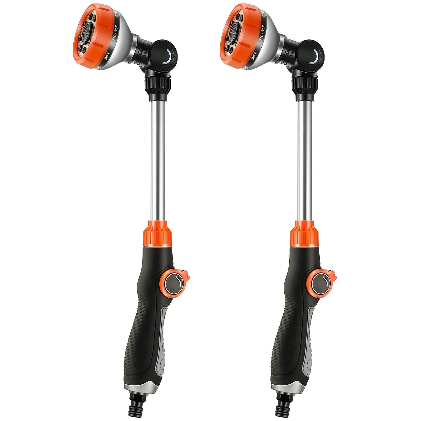 Saillong 2 Pack Garden Hose Wand, Adjustable Watering Wand with Textured Handle, 8 Spray Patterns Hose Sprayer for High Plants, Lawn, Car Washing and Irrigation