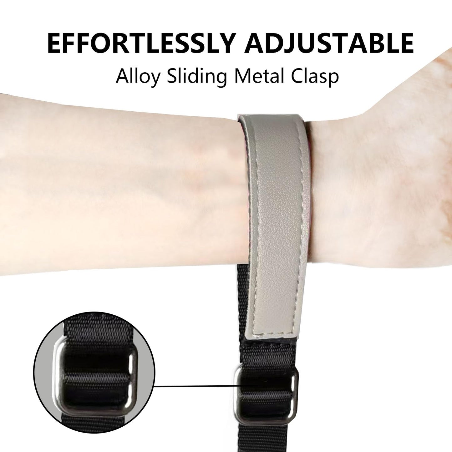 Camera Wrist Strap with Quick Release & Anti Drop Lock, Adjustable Secure Hand Strap for DSLR Cameras (Compatible with Canon, Nikon, Sony)