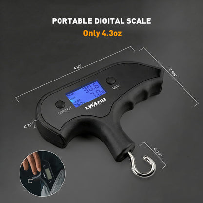 LWANO Bow Scale, 110lbs High-Accuracy Archery Compound Bow Draw Weight Scale with Peak/Hold/Let-Off Function
