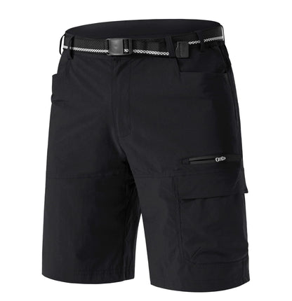 TACVASEN Mens 10" Hiking Cargo Shorts Golf Casual Lightweight Quick Dry Summer Dress Fishing Travel Shorts with Zipper Pockets Black 40