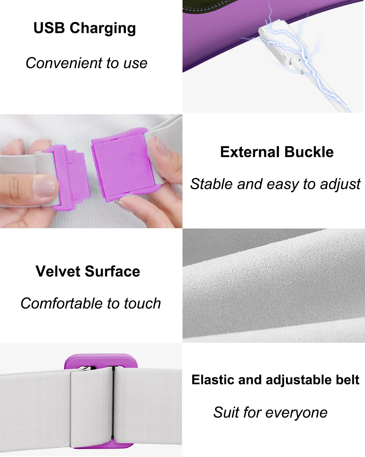 Electric Heating Pad, Portable Cordless Menstrual Heating Pad with 4 Heat Levels and 4 Massage Modes, Fast Large Heating Belly Wrap Belt for Cramps, Back Pain Relief Gifts for Women Girls Her(Black)