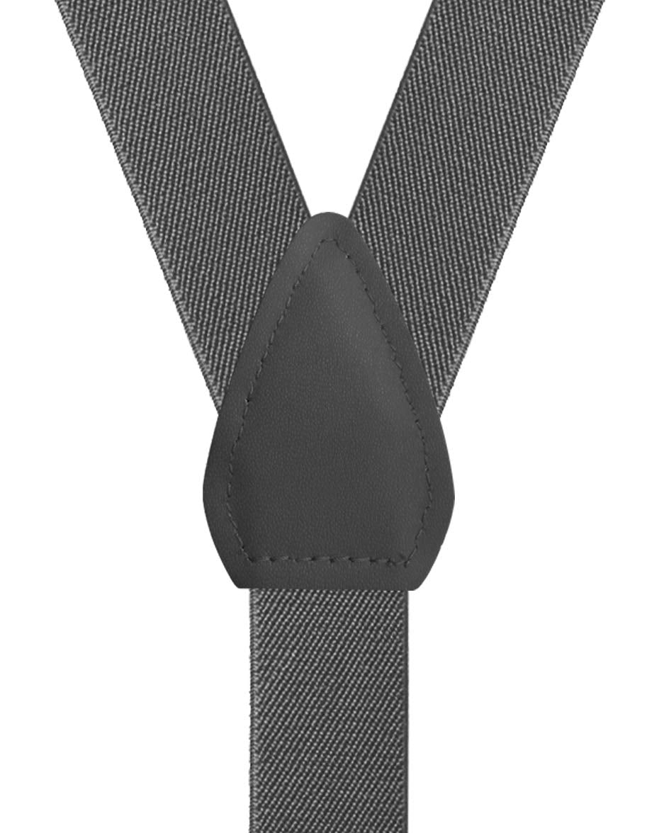 Moulen 1 Inch Durable Suspenders for 3Y-9Y Kids Boys Girls, Charcoal-Gray, 26 Inch