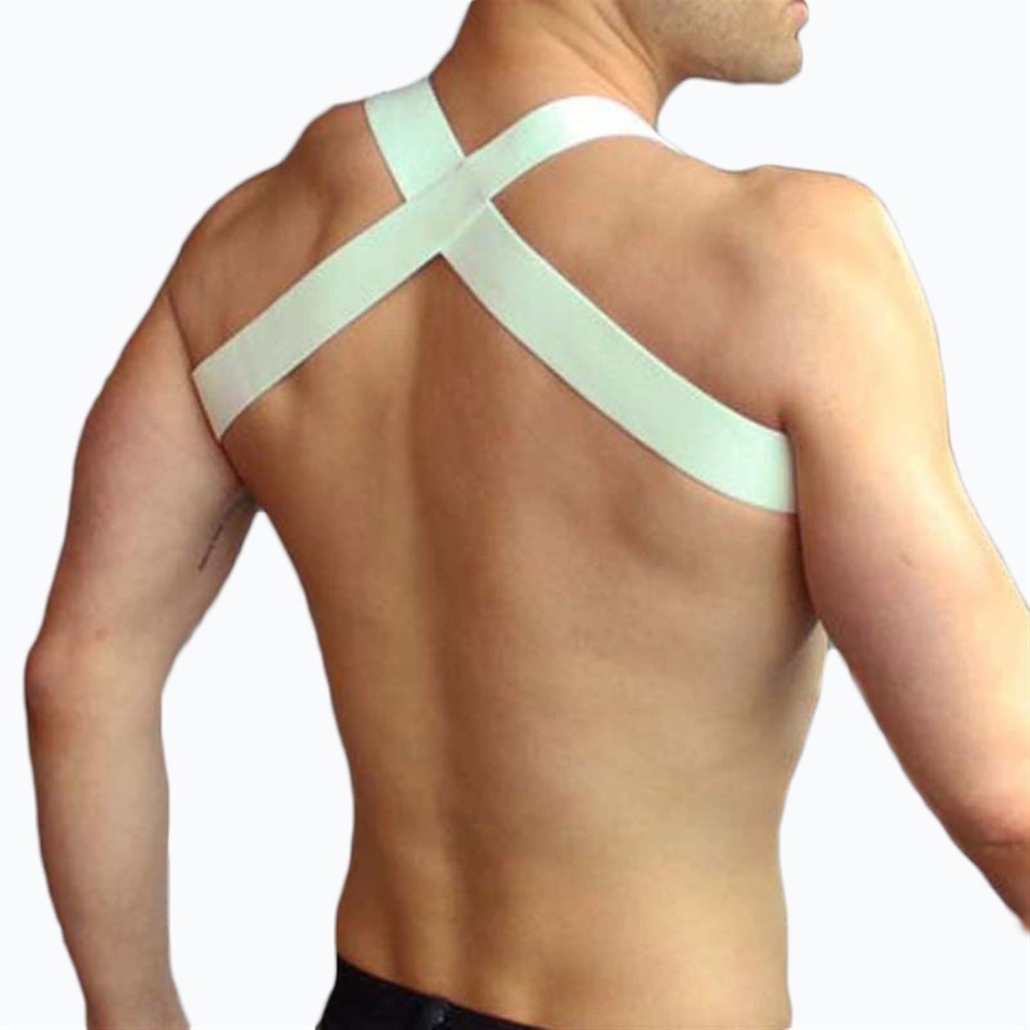 Oligage Sexy Black PU Leather Sissy Lingerie Adjustable Harness Men Belts Bondage Body (Color : Black, Size : Adjustable)