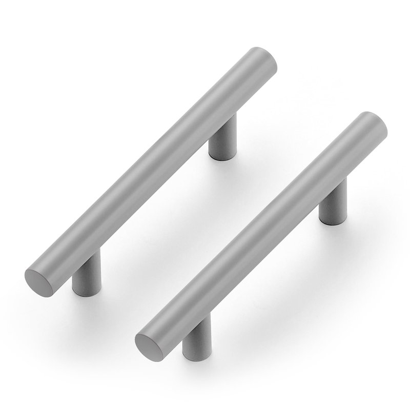 Ravinte 1 Pack | 5 Inch Cabinet Pulls Grey Stainless Steel Kitchen Drawer Pulls Cabinet Handles 5 InchLength, 3 Inch Hole Center
