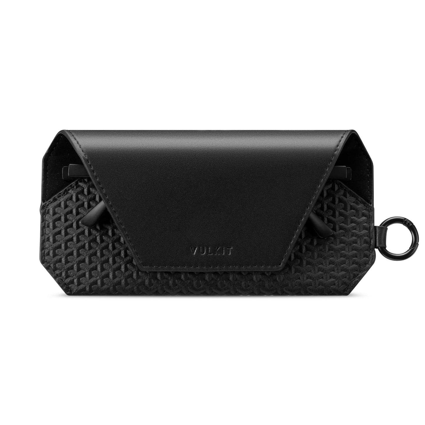 VULKIT Portable Leather Eye Glasses Case for Women & Men, Slim Sunglass Case, Unisex Eyeglass Case, Fit Most Standard Eyeglasses and Sunglasses