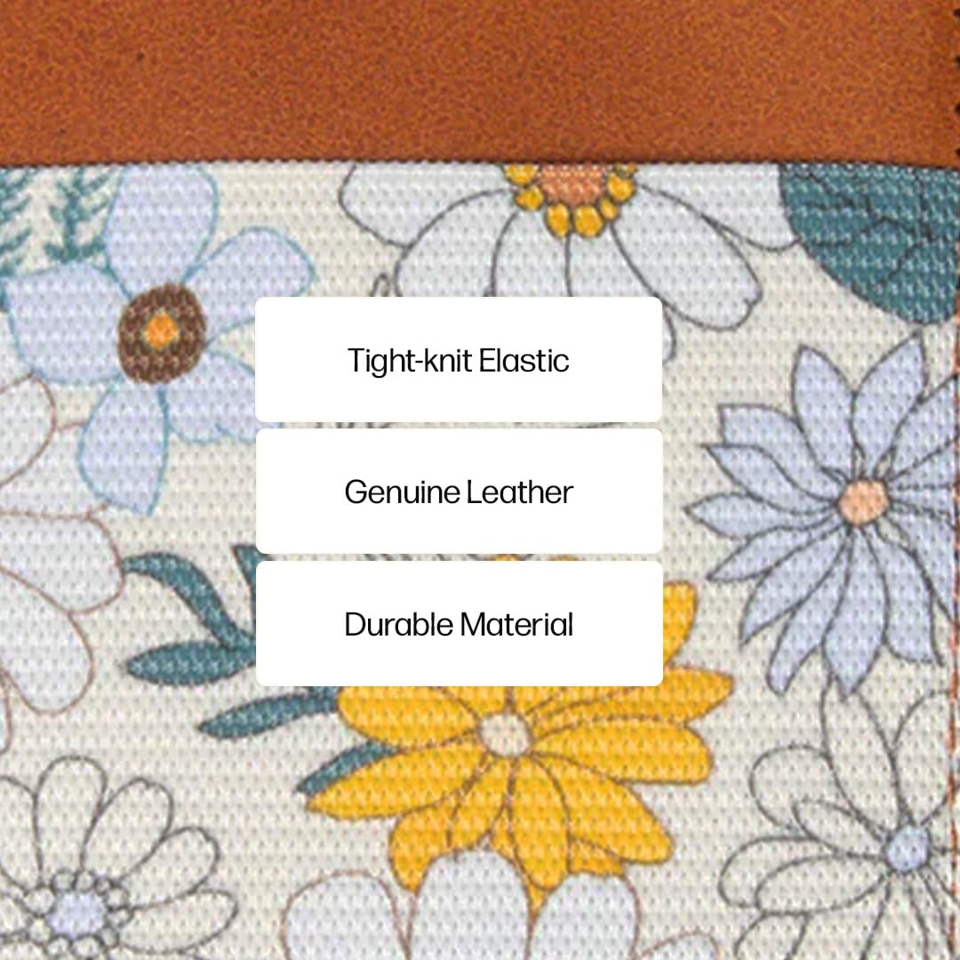Thread Wallets RFID Blocking Leather Zip Wallet with Card Holder for Men and Women (Blossom)