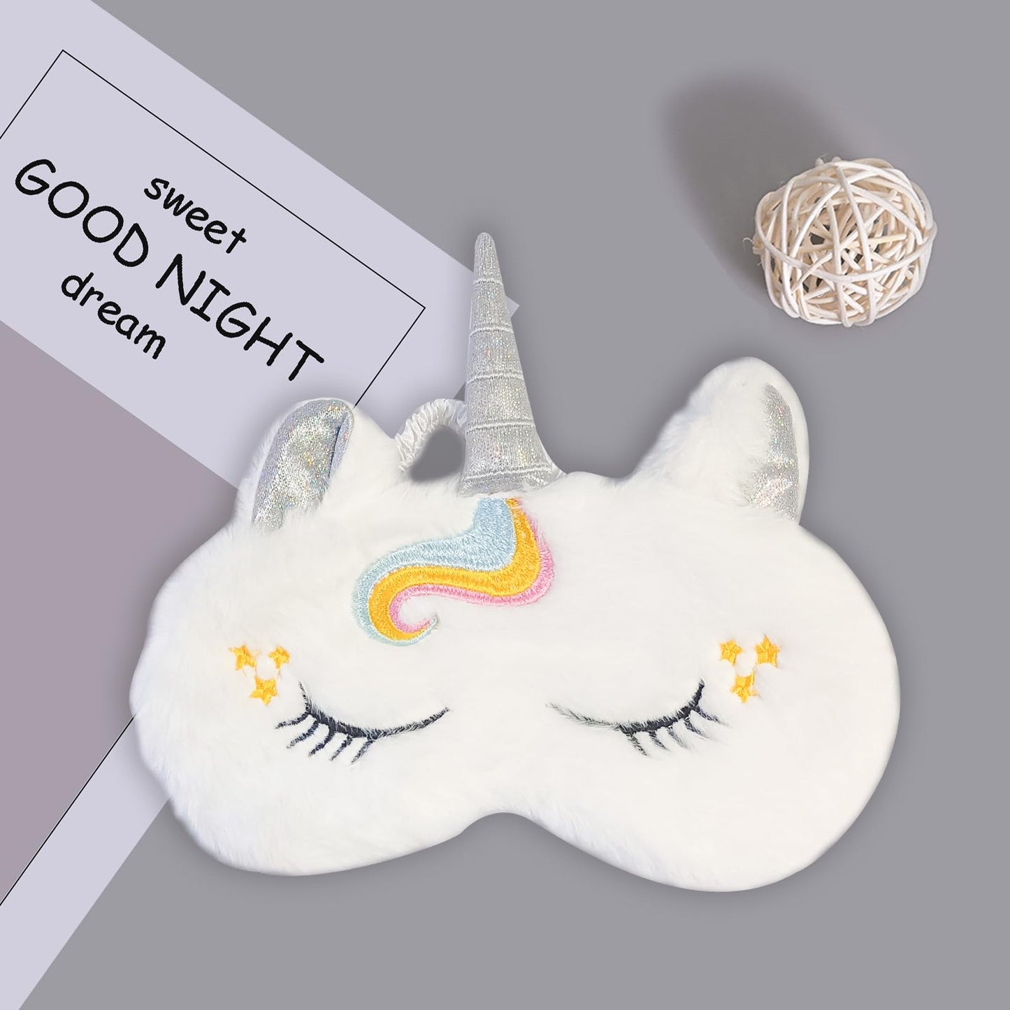 Cute Animal Sleeping Mask Soft Plush Blindfold Cute Rabbit Panda Koala Eye Cover Eyeshade for Kids Teens Girls Women (Flamingo)