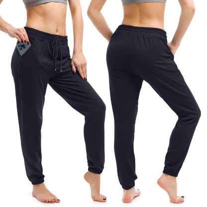 Walifrey Womens Joggers with Pockets, Drawstring Sweatpants Women for Lounging Jogging Gym and Workout Navy,1 Pack Navy XL