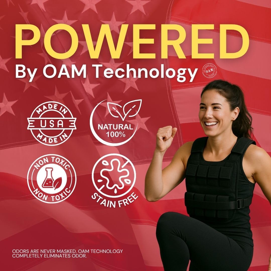 Arrest My Vest Fitness Edition Odor Eliminating Spray for Weighted Vests, Gym Bags & Workout Gear - All Natural Sports Gear Deodorizer - Clove & Aloe Fragrance 2 Pack (16 oz)