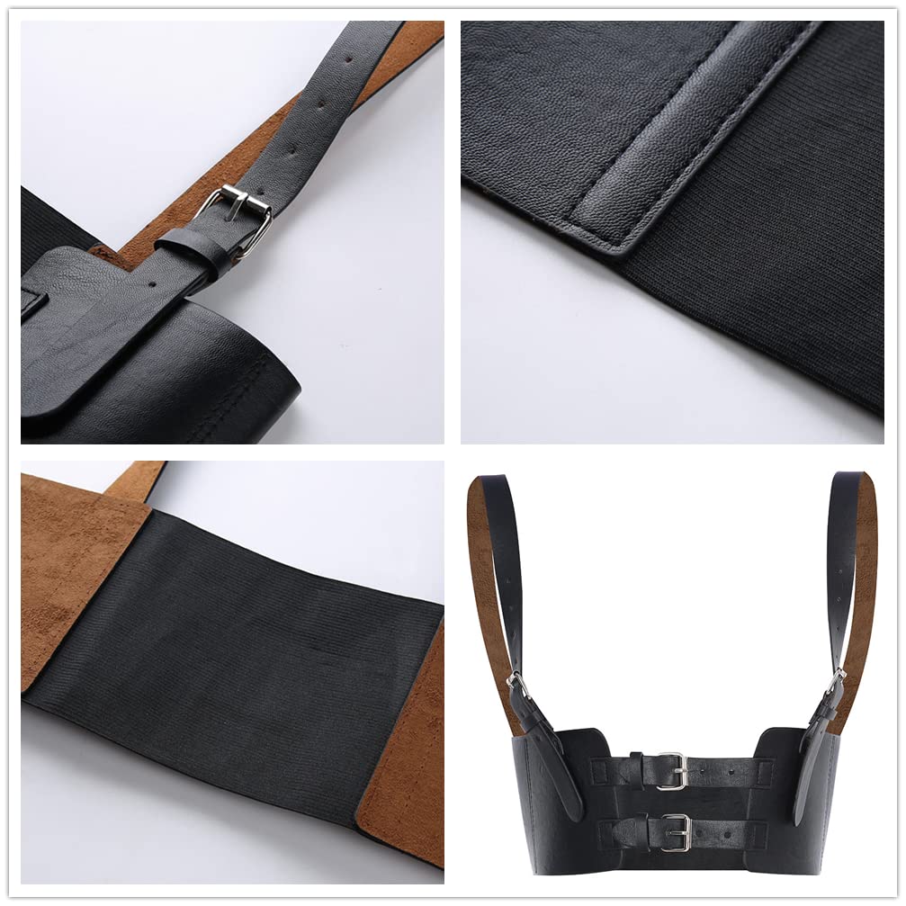HeiBai Xiong Goth Fashion Harness Leather Corset With Straps Renaissance Belts For Women And Girl