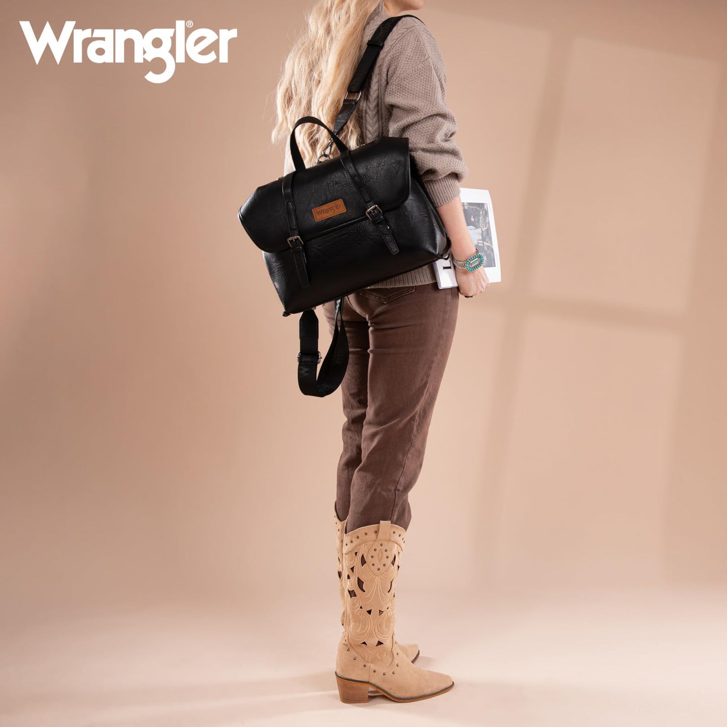 Wrangler Laptop Bag for Women Messenger Bag 15.6 inch Briefcase Computer Backpack Convertible Satchel Bag