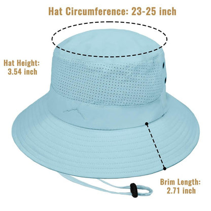 Sun Bucket Hat for Men Women Fishing Beach Safari Hats for Golf Hiking Hunting Outdoor UPF 50+ Blue