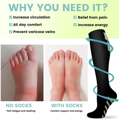 Copper Compression Socks 15-20 mmHg for Men & Women 8 Pairs – Circulation Support for Nurses, Travel, Running, Hiking, Soccer,Gift,Pregnant, Nurses(S/M)