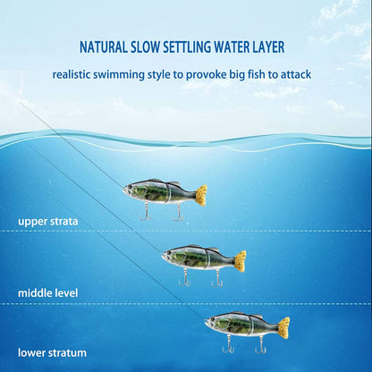 ods lure Fishing Lure Glide Bait Jointed Swimbait Artificial Fishing Bait with Hooks for Bass Trout Pike Walleye (Trout Glide Bait 6.6")