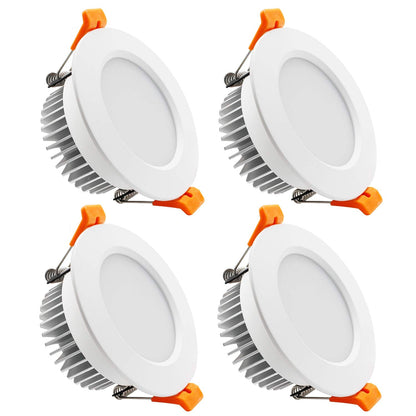 YGS-Tech Smart 3 Inch LED Recessed Lighting RGB WiFi Downlight, 5W Compatible with Alexa and Google Home, Dimmable RGB & CCT 2700-6500K Color Changing, 120V Ceiling Light with LED Driver (4 Pack)