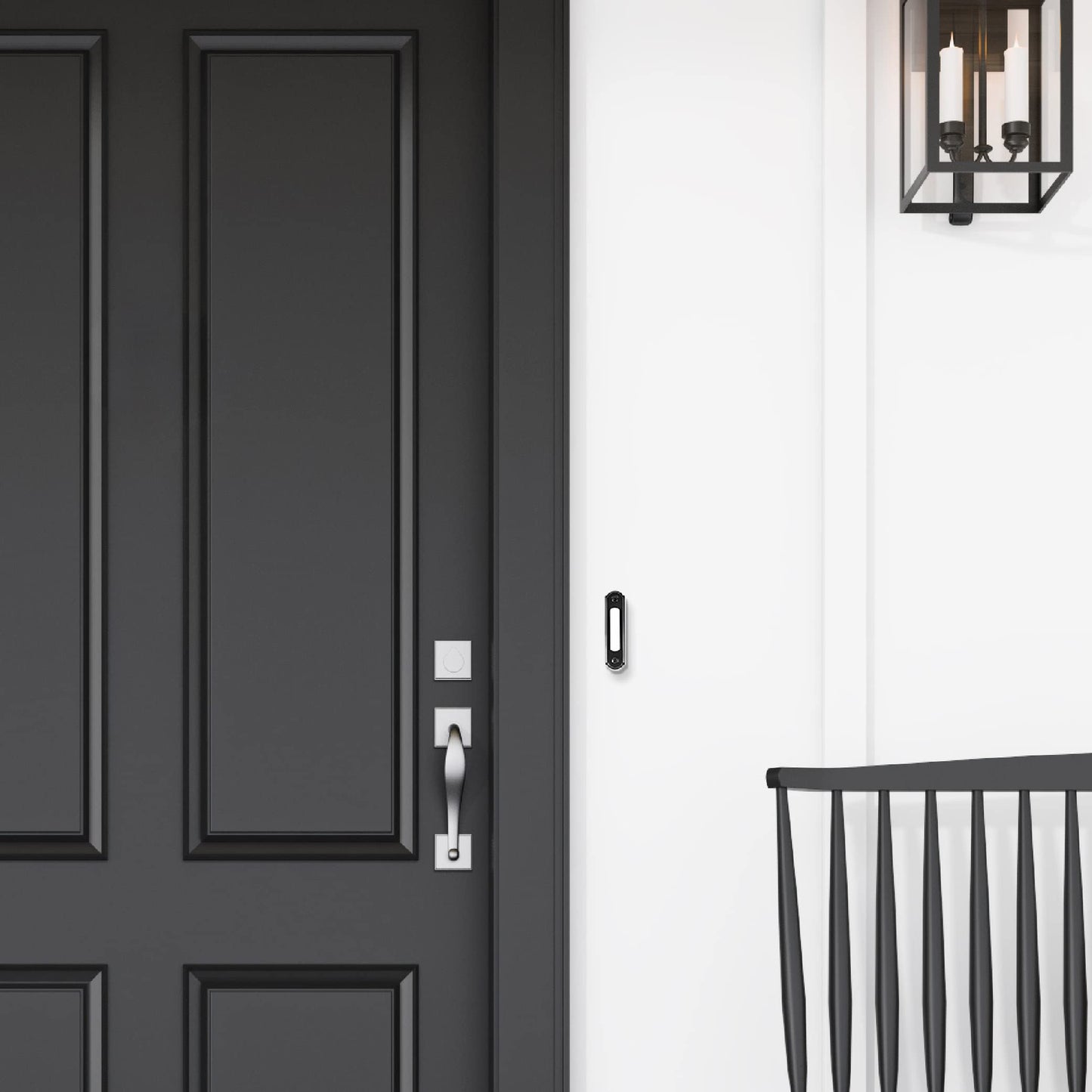Newhouse Hardware LED Lighted Metal Door Chime Push Button (Oil-Rubbed Bronze) | Surface Mount Lighted Door Bell Button | Replacement Wired Doorbell Button for Most Door Bell Chimes