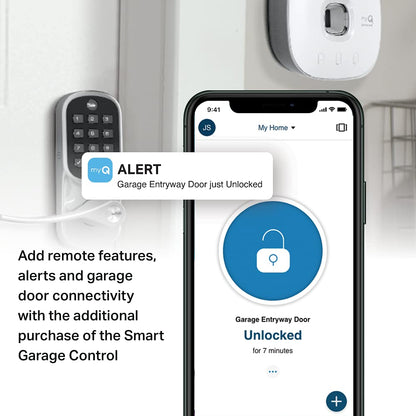 Yale | LiftMaster Smart Lock with Touchscreen Deadbolt - Works with myQ App & Key by Amazon in-Garage Delivery when paired with Smart Garage Hub (sold separately), Oil Rubbed Bronze