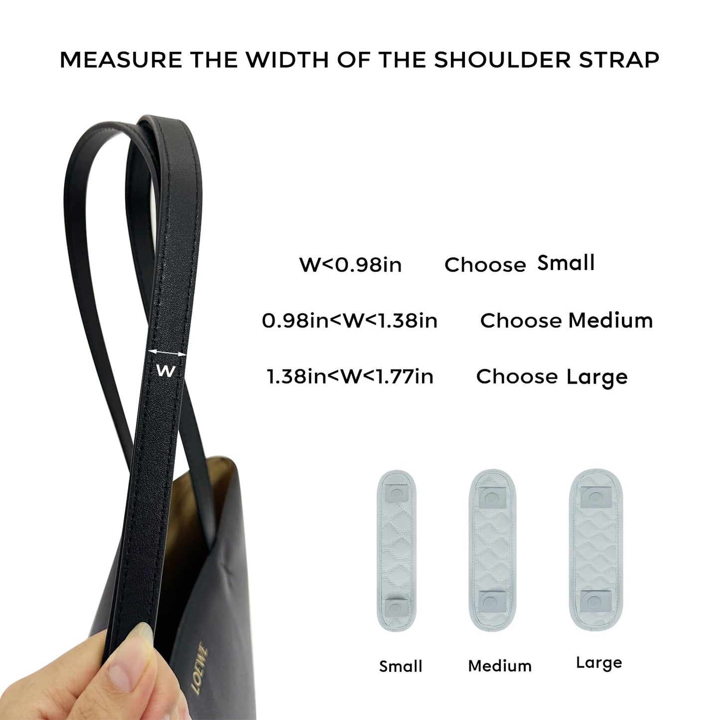 GIVLEFLY Small Shoulder Strap Pad for Purse & Tote Bags, Soft Cushion Protector with Anti-Slip Backing, Comfortable Support, Light Blue