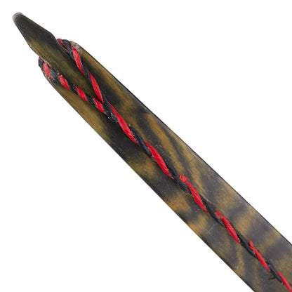 TOPARCHERY 57" Actual Length Mulcolor Flemish Fast Flight Plus Replacement Recurve Bowstring Bow String by Traditional Bow Archery Products (Black & Red)
