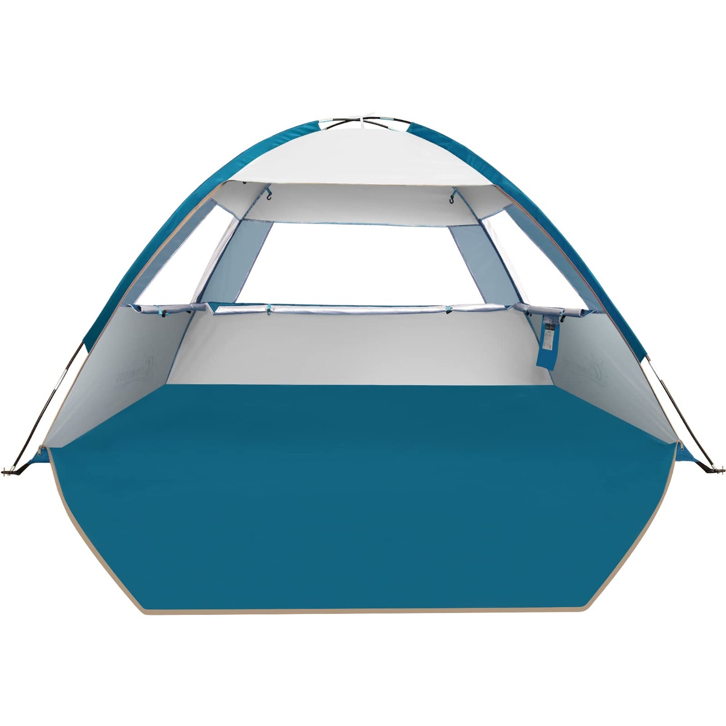 COMMOUDS Beach Tent Sun Shelter for 3/4/6/8 Person, UPF 50+ UV Protection Beach Shade Canopy Tent, Lightweight, Easy Set Up and Carry