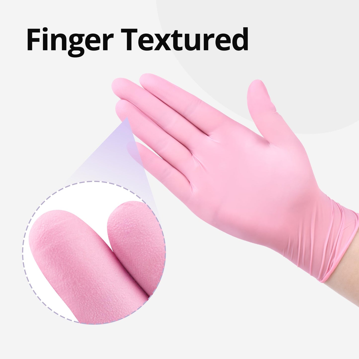SwiftGrip Nitrile Exam Gloves, 4 Mil, X-Large, Cherry Blossom, Food Safe Gloves Disposable Latex Free, Powder Free for Cleaning Supplies, Esthetician, Hair Dye, Tattoo Supplies (Box of 100)