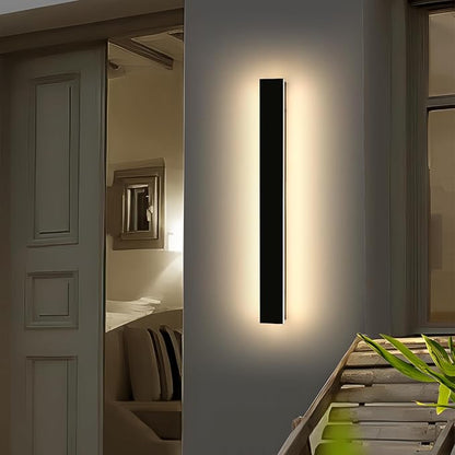 47inch Modern Outdoor Wall Light, LED 3000K-6000K Dimmable Long Exterior Lighting, IP65 Waterproof, Minimalist Garage Sconce Light Fixture for House Hallway Patios with Remote Control