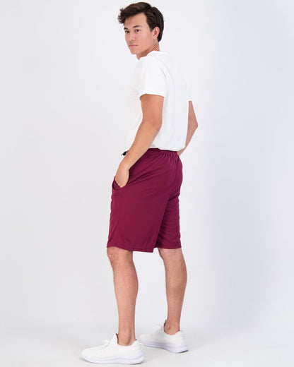 Real Essentials 3 Pack: Men’s 9" Mesh Basketball Shorts | Long Athletic Performance Gym Short with Pockets - Set 4, XL