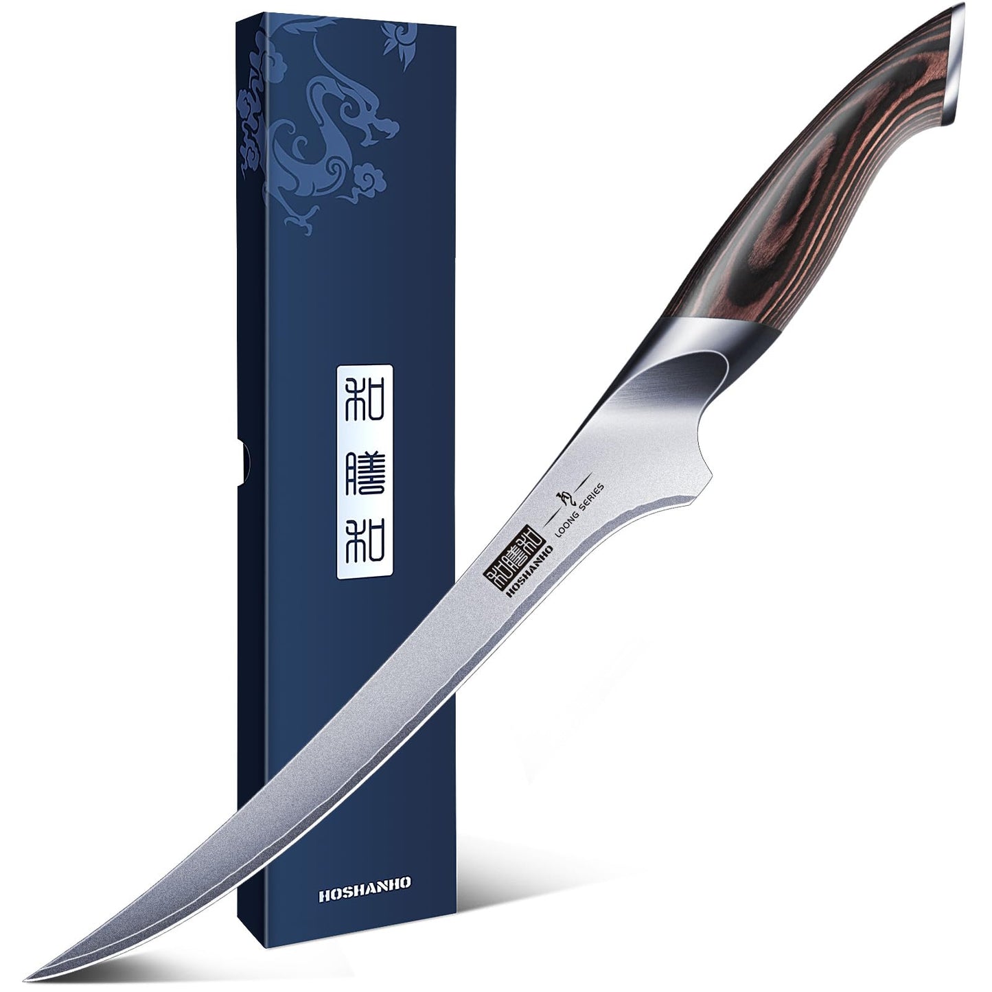 HOSHANHO Fillet Knife 9 Inch, Super Sharp Boning Knife in High Carbon Stainless Steel, Professional Japanese Fish Knives for Meat Poultry Cutting