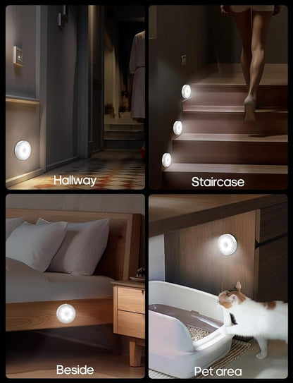 Led Under Cabinet Lights, Motion Sensor Rechargeable Light, 1000mAh Puck Lights with IR Remote, Under Counter Lights for Kitchen,cabinets,Closet,Stairs Indoor
