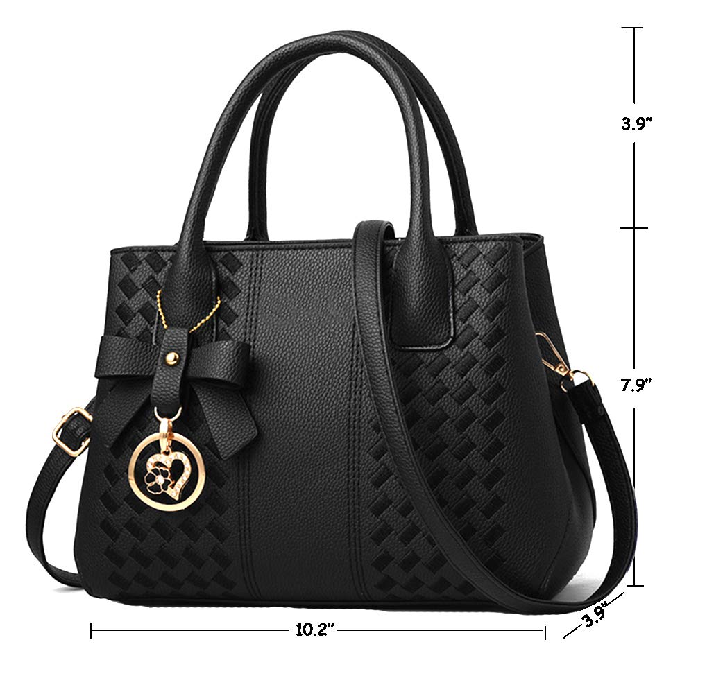 Jeniulet Purses and Handbags for Women Fashion Ladies PU Leather Top Handle Satchel Shoulder Tote Bags