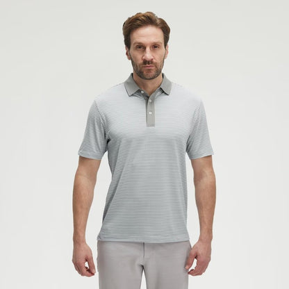 M MAELREG Mens Golf Shirt Dry Fit Short Sleeve Striped Performance Moisture Wicking Polo Shirt Golf Shirts for Men