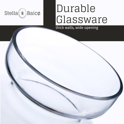 Large Apothecary Jars Glass, Clear Glass Candy Jar wiht Lids, Elegant Glass Candy Containers, Decorative Glass Jars for Wedding, Display and Party (Height: 15", Diameter: 6.7")