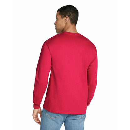 Gildan Men's Ultra Cotton Long Sleeve T-Shirt, Style G2400, Multipack, Red (2-Pack), Large