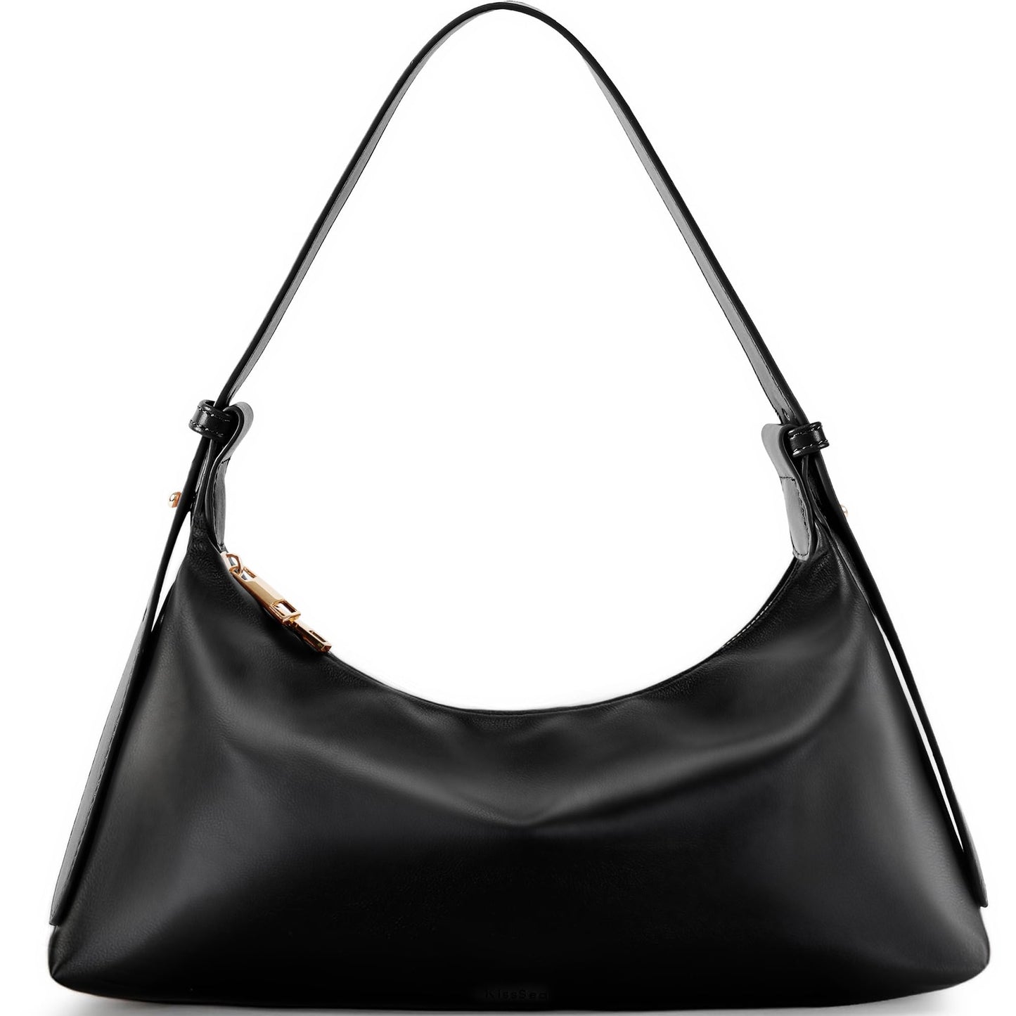 Kiss Sea Medium Crescent Hobo Bag for Women Vegan Leather Shoulder Purse Trendy