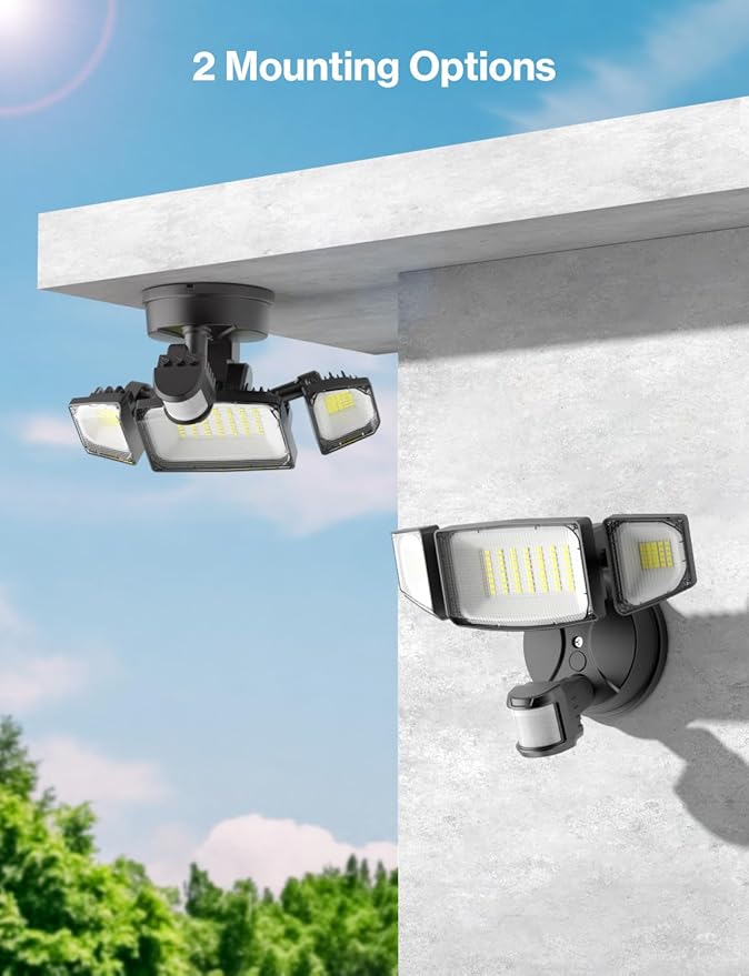 iMaihom 65W LED Security Lights Motion Sensor Outdoor, Dusk to Dawn Flood Lighting, 6500LM Motion Detected Floodlights for Outside, IP65 Waterproof Motion Lights for Garage,Yard (Hardwired)