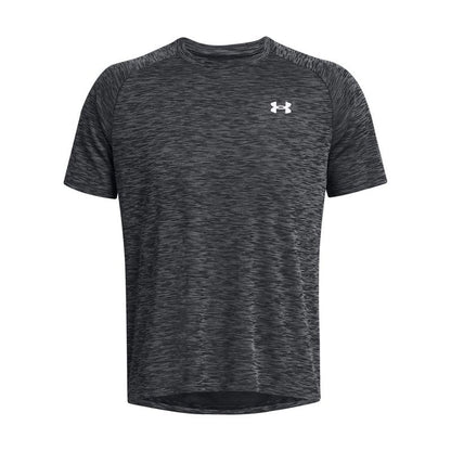 Under Armour Men's Tech Textured Short Sleeve T Shirt, (001) Black / / White, Large