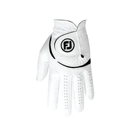 FootJoy Men's WeatherSof Golf Glove, White, Large, Worn on Left Hand