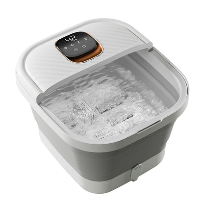 ACKLEAP Collapsible Foot Spa with Heat, Touchscreen, Foldable Foot Bath Massager with Temperature Control, Foot Massage Rollers, Pedicure Spa for Home, Office, Relaxation, Gift for Men & Women