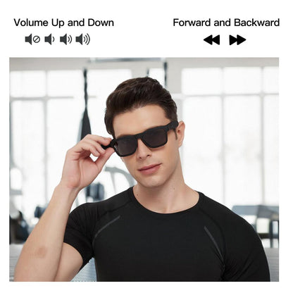 OhO Smart Glasses,Polarized Sunglasses with Bluetooth Speaker,Athletic/Outdoor UV Protection and Voice Control,Unisex(Mirror Blue Lens)