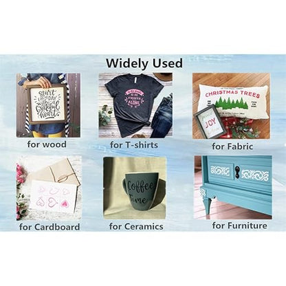 JAJADO Home Silk Screen Stencils DIY Screen Printing Template, Faith Farmhouse Family Quote Reusable Adhesive Stencils Silk Screen Transfer for Crafts Painting on Wood, T-Shirt, Glass, Paper 8.5x8.5¡°