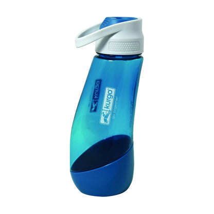 Kurgo Gourd 2 in 1 Dog Travel Water Bottle, Pet Water Bottle, Portable Water Dish for Dogs, Detachable Bowl, PVC/BPA Free, Dishwasher Safe, Holds 24 oz