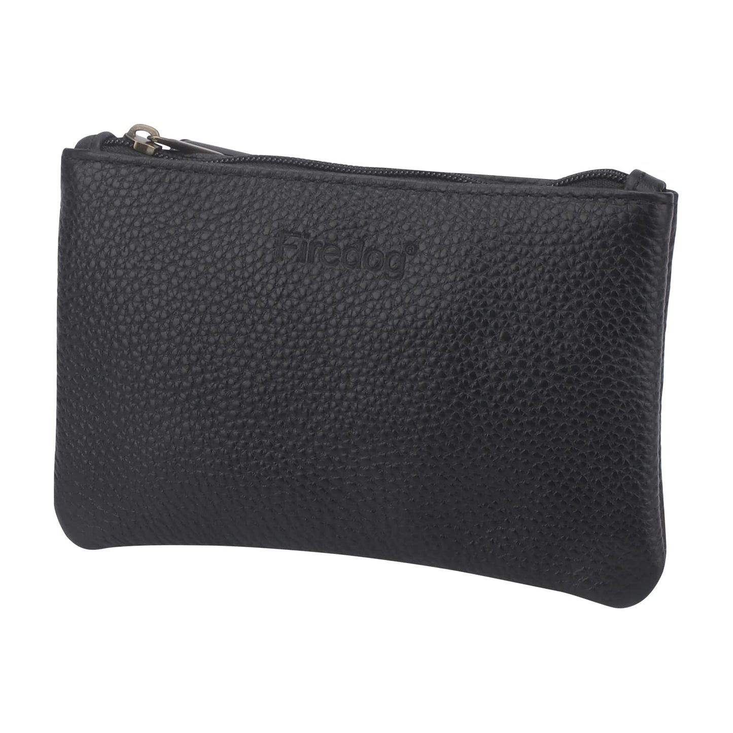 FIREDOG Tobacco Pouch, Small Leather Pouch Rolling Cigarettes Storage Bag Case for Men(Black)