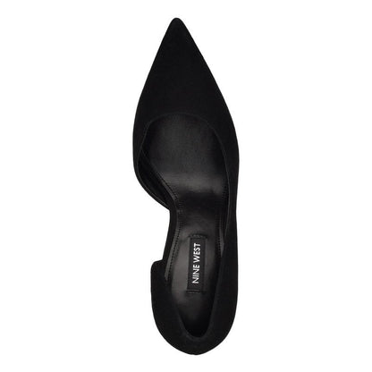 Nine West Women's Folowe Pump, Black Suede 008, 8
