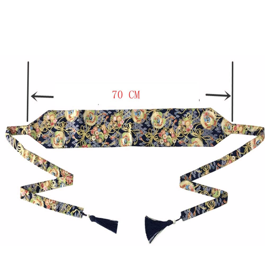 thefancypumpkin Japanese Yukata Kimono Obi With Tassel Belt Harajuku Waistband-V4