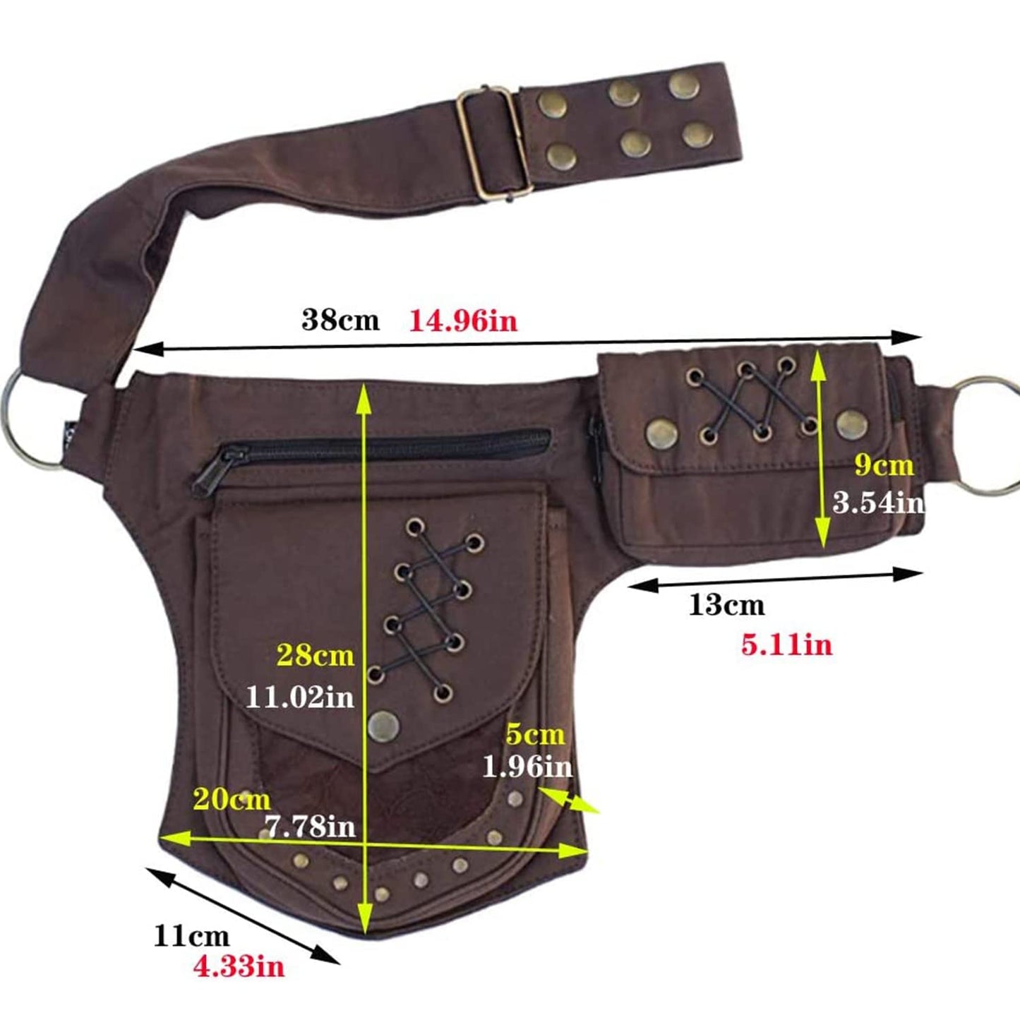 Renaissance QAZWSXE Festival Fanny Pack for Women - Waist Bag with Lace Design