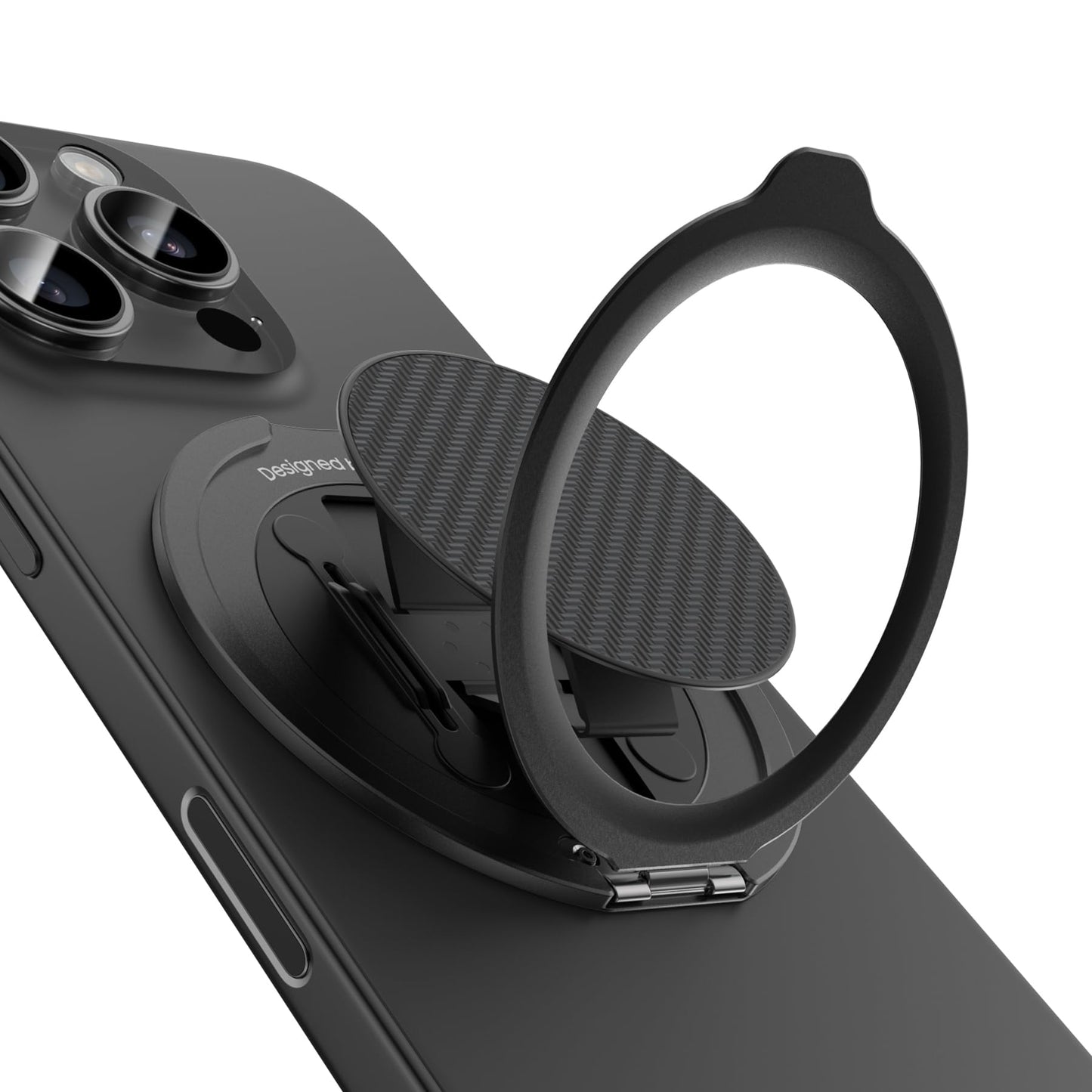 BENKS ArmorPop Magnetic Phone Grip & Stand for MagSafe, 360° Rotation Adjustable Phone Ring Holder for iPhone 17/16/15/14/13/12 Series, Durable Kevlar Design