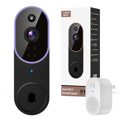 Orbitell Wireless Wi-Fi Video Doorbell Camera with Two Way Audio, AI Motion Detection, Night Vision and Cloud Storage, 2.4G Wi-Fi only