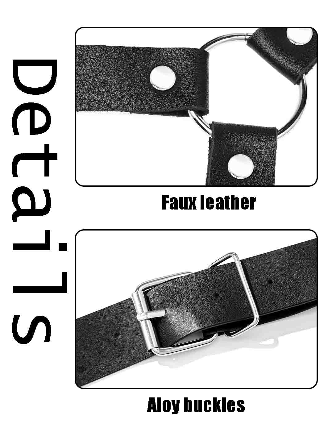 Fstrend Leather Chest Harness Belt Fashion Rave Black Body Accessory