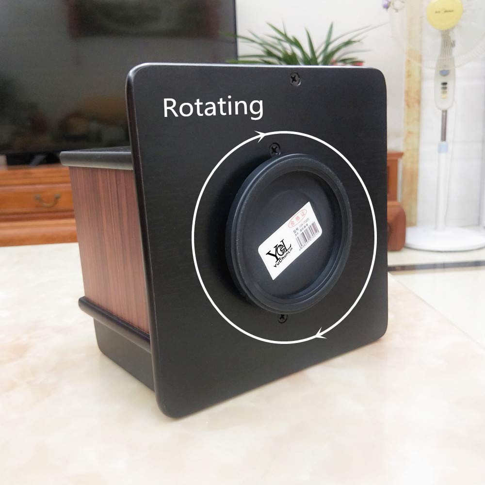 YCL YUCHUNLIN Revolving Remote control caddy,Wooden pen holder for desk office supplies stationery storage, Multi function home & office desktop organizer YCL875R