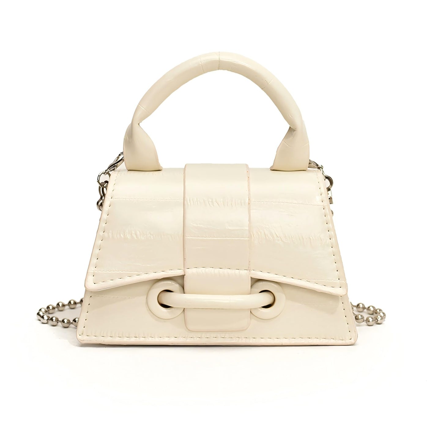 Mini Crossbody Bags Women's Y2K Purses Top Handle Crossbody Bag Clutch Shoulder Handbag for Cocktail Party Prom Wedding White